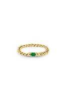 Zoë Chicco 14K Gold Chain Emerald Ring in 14K Yellow Gold at Nordstrom, Size 6