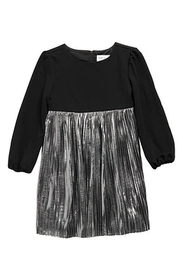 Little Angels Kids' Shimmer Long Sleeve Dress Silver at Nordstrom,