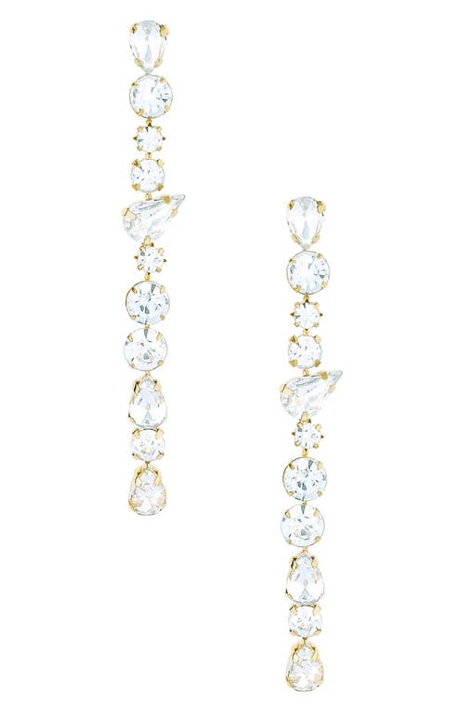 Ettika Crystal Linear Drop Earrings in Gold at Nordstrom