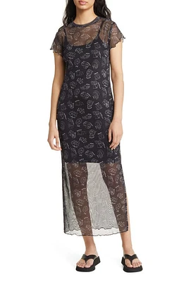 Dressed Lala Mesh Maxi Dress Zodiac at Nordstrom,