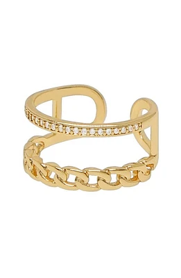 Ettika Cubic Zirconia Rope Ring in Gold at Nordstrom