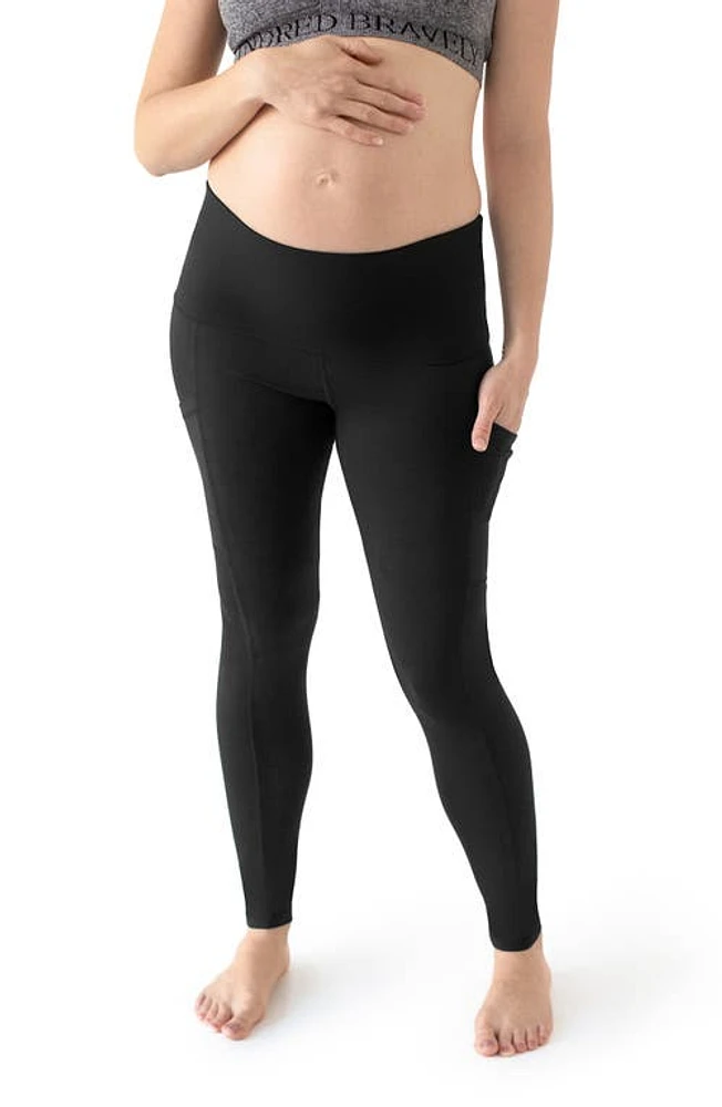 Kindred Bravely Louisa Pocket Maternity/Postpartum Support Leggings Black at Nordstrom,