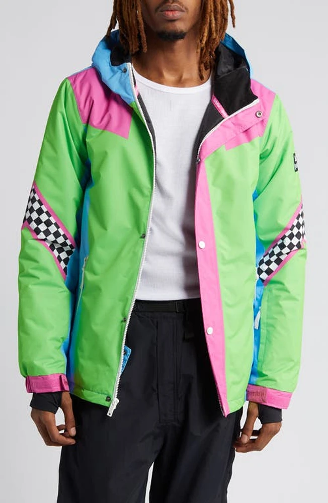 TIPSY ELVES On Your Mark Hooded Waterproof Snow Jacket Green at Nordstrom,