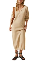 Free People Hailee Long Sleeve Cotton Sweater Dress at Nordstrom,