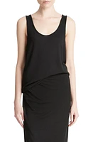 Vince Relaxed Scoop Neck Tank Black at Nordstrom,