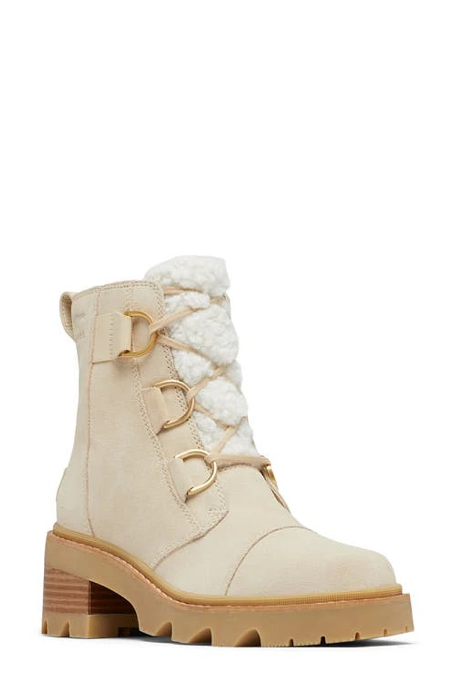 SOREL Joan Now Faux Shearling Trim Waterproof Boot Bleached Ceramic/Gum 16 at Nordstrom,