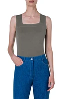 Akris punto Square Neck Knit Tank Top in Sage at Nordstrom, Size 12