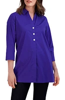 Foxcroft Pamela Stretch Button-Up Tunic at Nordstrom,