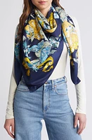 Tasha Butterfly Floral Print Scarf in Navy at Nordstrom