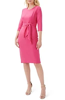 Adrianna Papell Tie Waist Crepe Dress at Nordstrom,