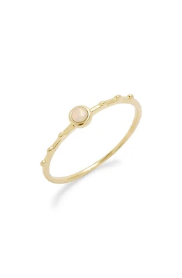 Brook and York Pippa Opal Extra Thin Ring in Gold at Nordstrom, Size 6