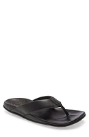 OluKai 'Auinala Flip Flop Black/Black at Nordstrom,