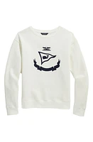 vineyard vines Burgee Embroidered Sweatshirt Marshmallow at Nordstrom,