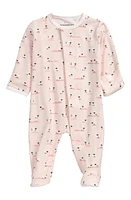 Magnetic Me Baa Fitted One-Piece Pajamas Pink at Nordstrom,