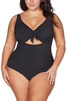 Artesands Aria Cezanne One-Piece Swimsuit in Black at Nordstrom, Size 20