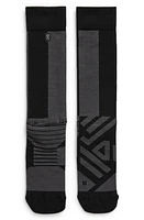 On Performance Crew Socks in Black/Shadow at Nordstrom