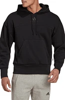 adidas Studio Lounge Fleece Hoodie Black at Nordstrom, R