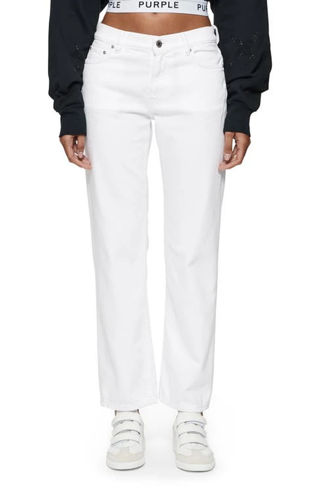 PURPLE BRAND Ankle Slim Straight Leg Pants White at Nordstrom,