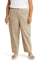 Eileen Fisher Stretch Cotton & Hemp Ankle Lantern Cargo Pants at Nordstrom,