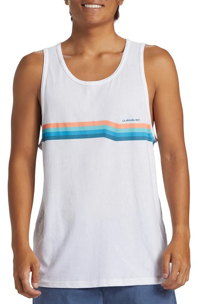 Quiksilver Retrospect Cotton Graphic Tank Top White at Nordstrom,