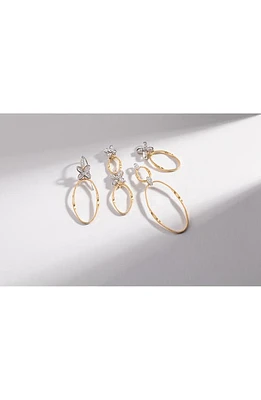 Marco Bicego Marrakech Onde Floral Diamond Drop Hoop Earrings in Yellow-White at Nordstrom