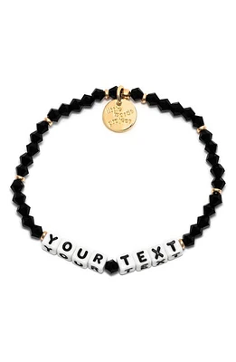 Little Words Project Jet Black Custom Beaded Stretch Bracelet at Nordstrom