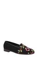 ByPaige Needlepoint Ho Ho Flat in Ho Ho Loafer On Black at Nordstrom, Size 9.5