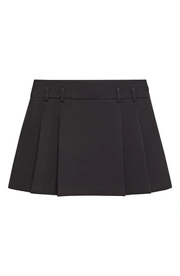 MANGO College Pleated Miniskirt Black at Nordstrom,