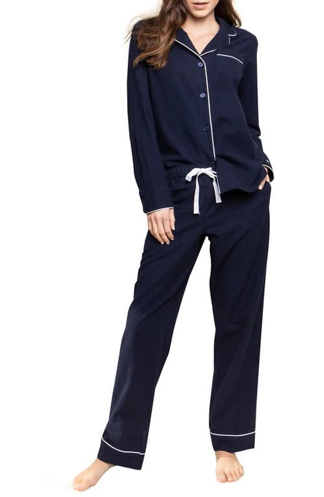 Petite Plume Navy Twill Pajamas at Nordstrom,