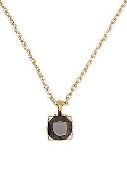 Kate Spade New York little luxuries cubic zirconia pendant necklace in Jet at Nordstrom