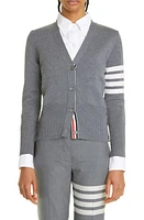 Thom Browne 4-Bar Merino Wool Cardigan in Medium Grey at Nordstrom, Size 0 Us