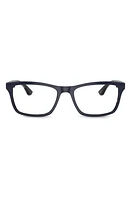 Ray-Ban Unisex 53mm Rectangular Optical Glasses in Blue at Nordstrom