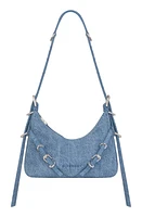 Givenchy Mini Voyou Denim Hobo in Medium Blue at Nordstrom