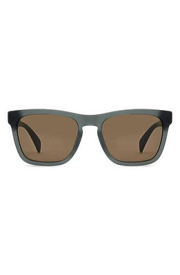 rag & bone 54mm Rectangular Sunglasses in Matte Grey/Brown at Nordstrom