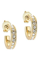 Ted Baker London Seenita Nano Huggie Hoop Earrings in Gold Tone Clear Crystal at Nordstrom