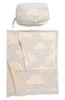 Pink Lemonade Dreamy Clouds Organic Cotton Baby Blanket & Travel Pouch Set in Baby Pink at Nordstrom