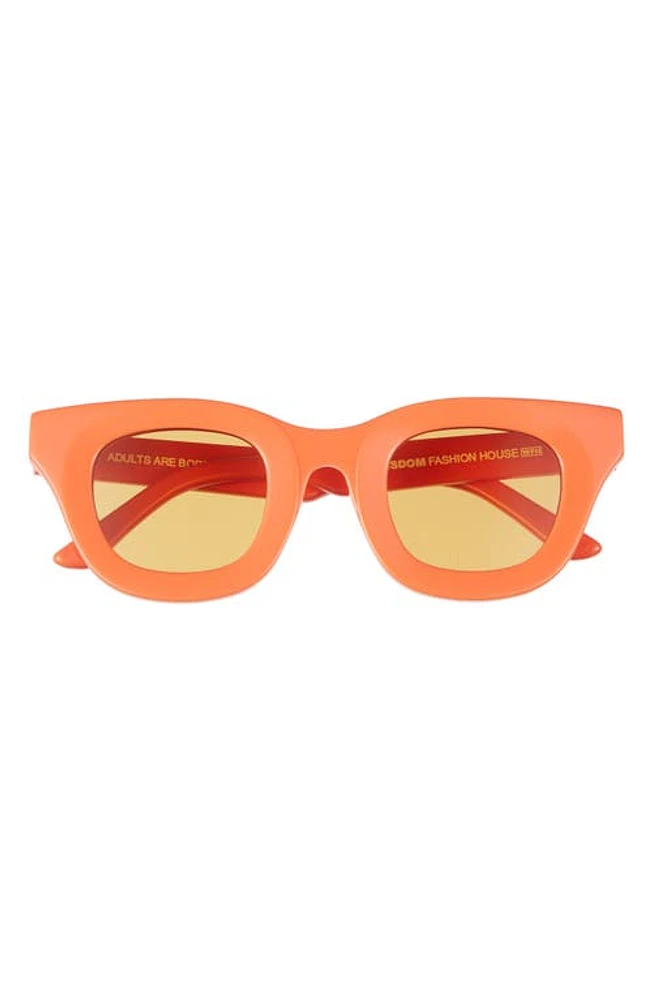 Wisdom Frame 3 43mm Round Sunglasses in Orange at Nordstrom