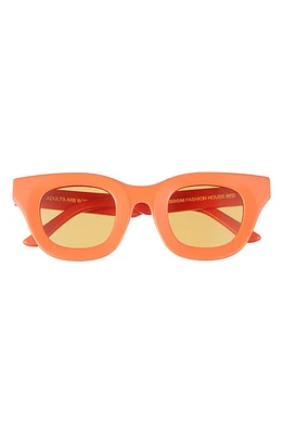 Wisdom Frame 3 43mm Round Sunglasses in Orange at Nordstrom