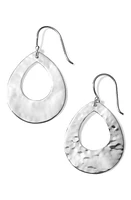 Ippolita Classico Crinkle Small Open Teardrop Earrings in Silver at Nordstrom