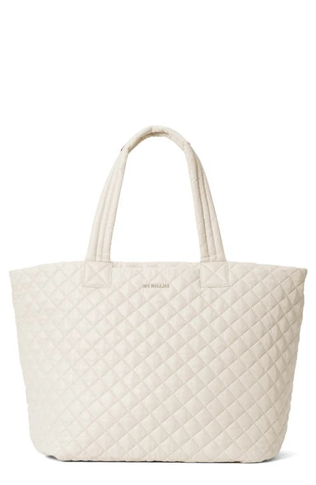 MZ Wallace Metro Deluxe Quilted Nylon Tote in Sandshell at Nordstrom