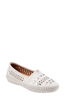 Trotters Rory Woven Flat White Silver at Nordstrom,