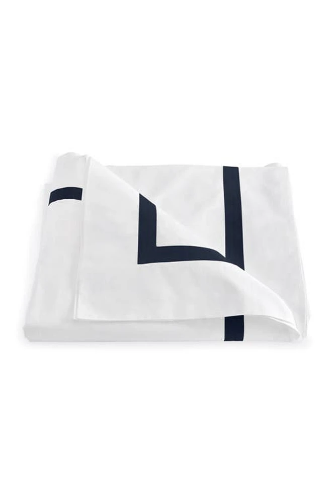 Matouk Lowell Duvet Cover in Navy at Nordstrom