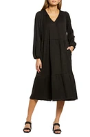 Lost + Wander Night after Night Long Sleeve Rib Dress in Black at Nordstrom, Size X-Small