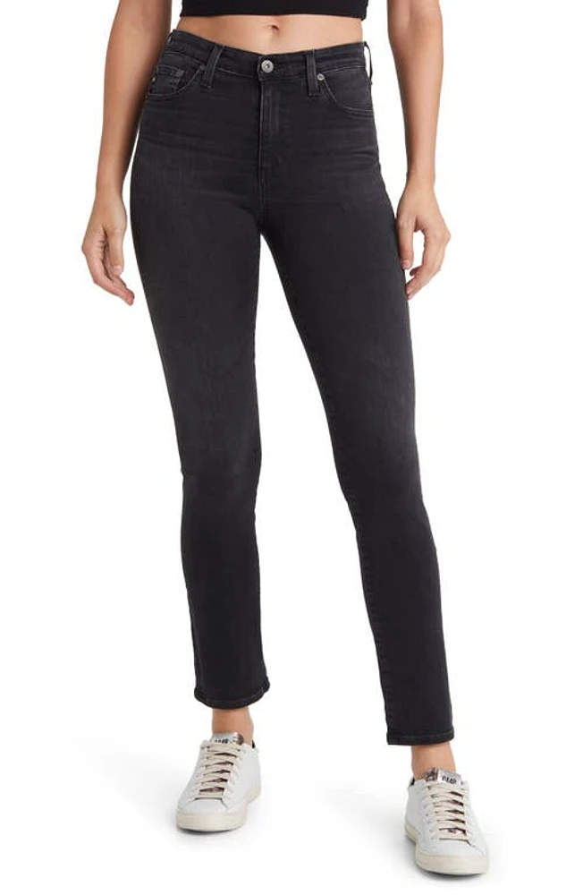 AG Mari High Waist Slim Ankle Straight Leg Jeans City View at Nordstrom,