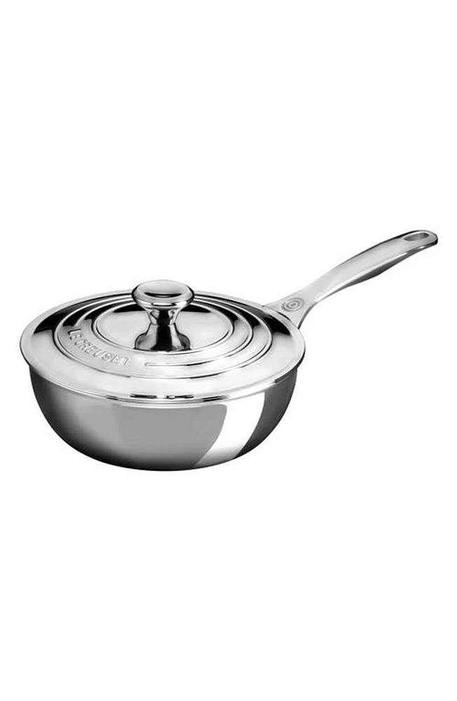 Le Creuset 2-Quart Stainless Steel Saucier Pan with Lid in Stanless Steel at Nordstrom