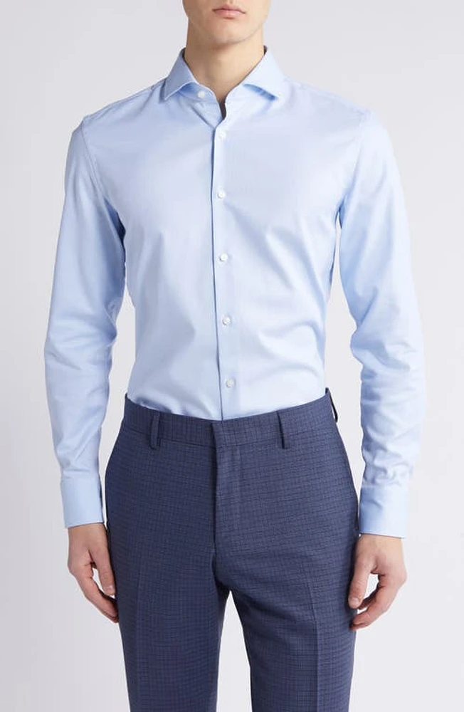 BOSS Hank Slim Fit Dress Shirt Light Blue at Nordstrom,