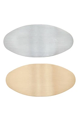 Tasha Large 2-Pack Assorted Oval Barrettes in Gold Silver at Nordstrom