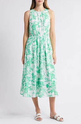 caslon(r) Floral Print Sleeveless Dress at Nordstrom,