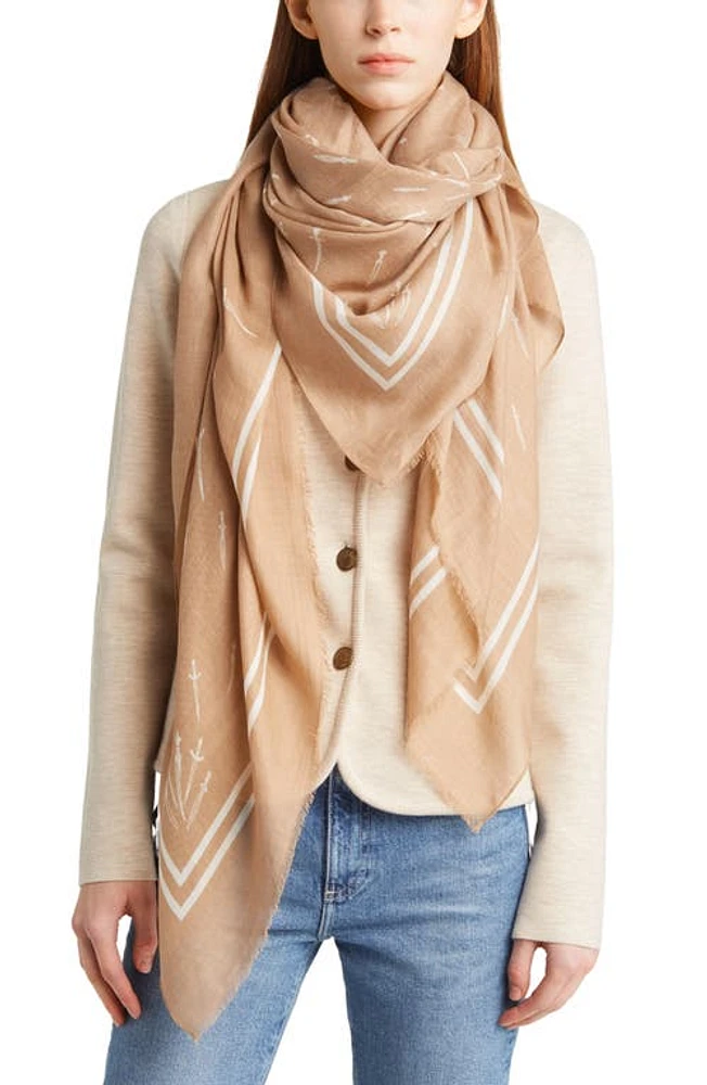 rag & bone Dagger Print Scarf in Camel at Nordstrom