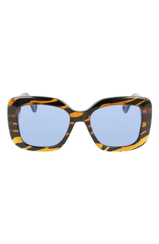 Lanvin Mother & Child 53mm Square Sunglasses in Tiger at Nordstrom